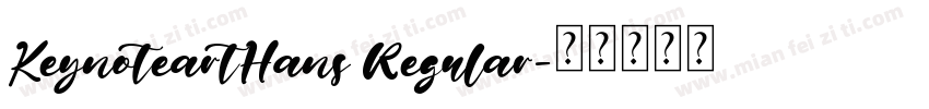 KeynoteartHans Regular字体转换